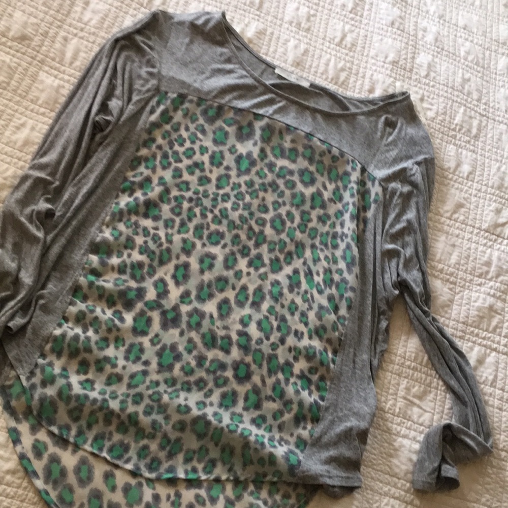 Mixed material shirt